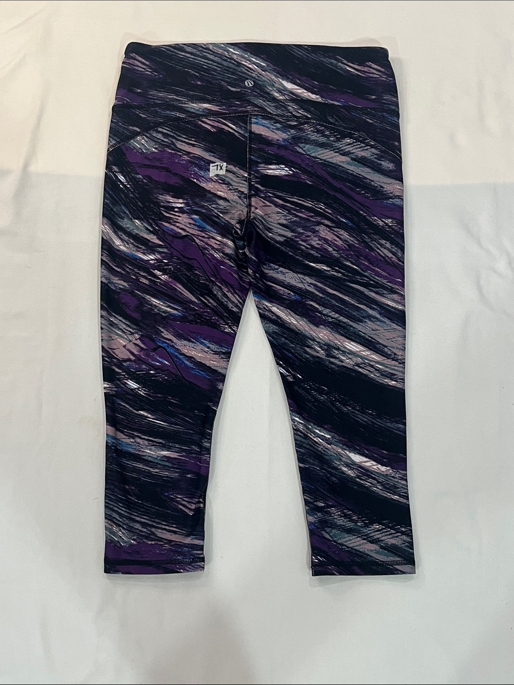 Marika Black and Purple Abstract Print Leggings